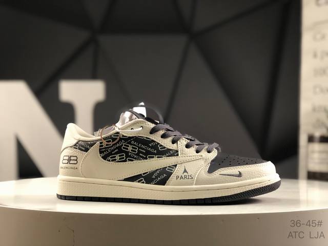 公司级带半码 耐克 Travis Scott X Fragment Design X Jordan Air Jordan 1 Low Og Sp “迪奥联名 多