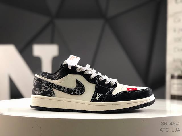 公司级带半码 耐克 Nike Air Jordan 1 Low Aj1 乔1 低帮潮流运动休闲板鞋。Aj1 低帮拼接 完美版型真头层牛皮# 内置缓震气垫 原鞋开