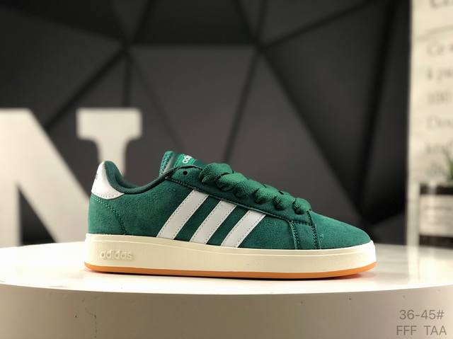 阿迪达斯 Adidas Grand Courtbeat Base 00S 休闲 耐磨 低帮 板鞋 货号:Ih6187 尺码:36 36.5 37 38 38.5