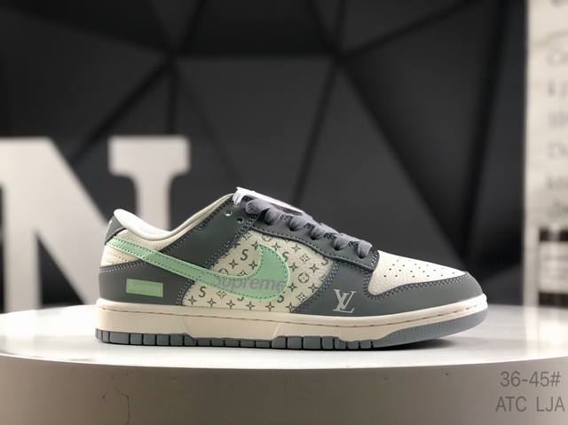 公司级带半码 耐克 Nike Dunk Low 斯图西联名 周年高端定制 低帮休闲板鞋 Zh2598-278 #定制鞋盒 大厂纯原品质出货 超高清洁度 皮料切割