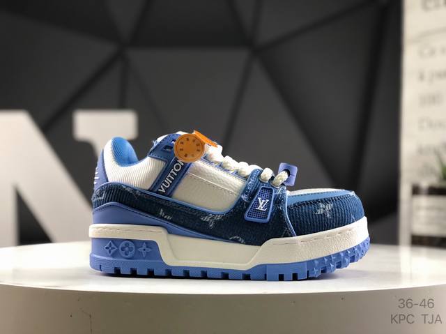 路易威登 Louis Vuitton Lv路易威登板鞋 乘风破浪的姐姐争先种草款,舒适透明底和百搭性霸屏整个时尚娱乐圈，正品1:1套楦复刻，细节调整完美主义！鞋
