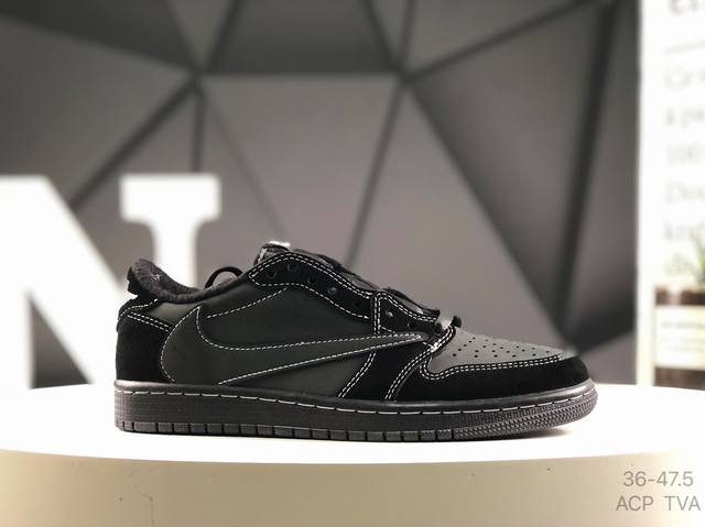 耐克 Aj1倒勾Travis Scott X Air Jordan 1 ” Reverse Mocha “ Aj1乔1 Ts 闪电 联名倒钩 低帮文化篮球鞋 完