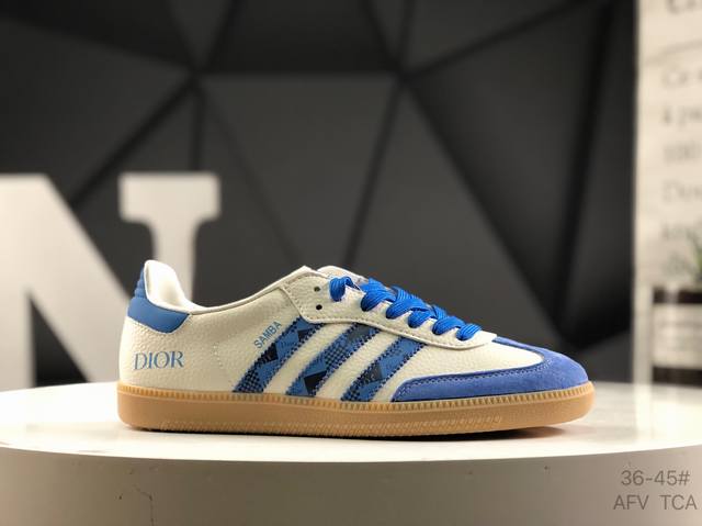阿迪达斯 三叶草Rich X Adidas Originals Samba Handball Spezial 桑巴舞系列绅士德训足球风百搭低帮休闲运动板鞋 绿色