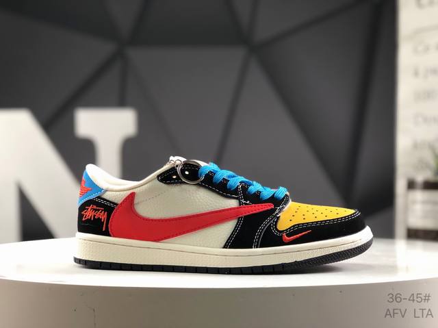 耐克 Nike Wmns Air Jordan 1 Low Gs White University Red Aj1乔丹一代倒钩低帮经典复古文化休闲运动篮球鞋 货