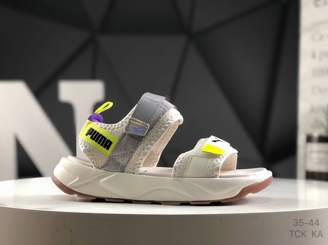 Puma 彪马 #采用尼龙织带条魔术贴调节设计#发泡轻量缓震Eva中底及耐磨防滑橡胶外底女神宣美同款，夏日新品Puma 彪马 Rs-Sandal Lri 百搭潮