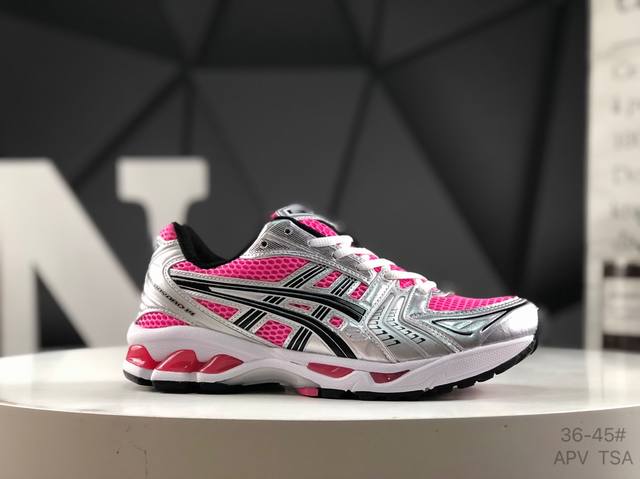 亚瑟士Asics Gel Kayano 14 系列轻量缓震休闲运动跑步鞋 货号：1201A019-004 采用环保太空合成革配合透气网眼布鞋面材质 中底3D可视