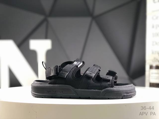 New Balance 新百伦 夏季复古沙滩凉鞋 Sd3205Bkr Md高频软底 原厂织带面料弹力魔术贴 鞋身立体感强 鞋身包边弧度 平顺 自然 贴实 无皱折