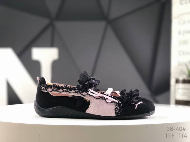 彪马 Puma Speedcat 舒适百搭 低帮 芭蕾鞋 #朴彩英 Rose 同款 配色酷感拉满 低帮设计超显脚踝纤细，上脚轻盈又舒适。不管日常出街还是运动都适