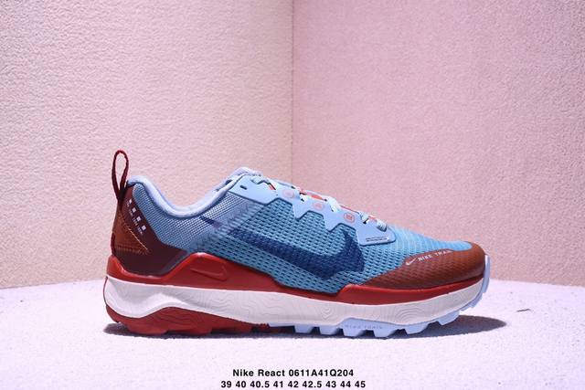公司级Nike React Wildhorse 8 耐克 越野户外避震缓冲休闲运动慢跑鞋 货号:Dr2686-001 尺码:39 40 40.5 41 42 4