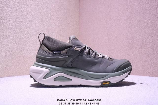 公司级Hoka One One Kaha 3 Low Gtx 低帮专业越野跑步鞋 实拍首发 更全面的性能再度进化 更舒适 更强保护 采用Vibram Megag