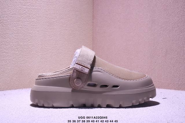 Ugg 女士凉鞋 时尚百搭单品凉鞋沙滩鞋 一脚蹬凉拖鞋。潮流元素宽版弹力后跟带设计，在休闲拖鞋和舒适便鞋中任意切换。 尺码：35 36 37 38 39 40