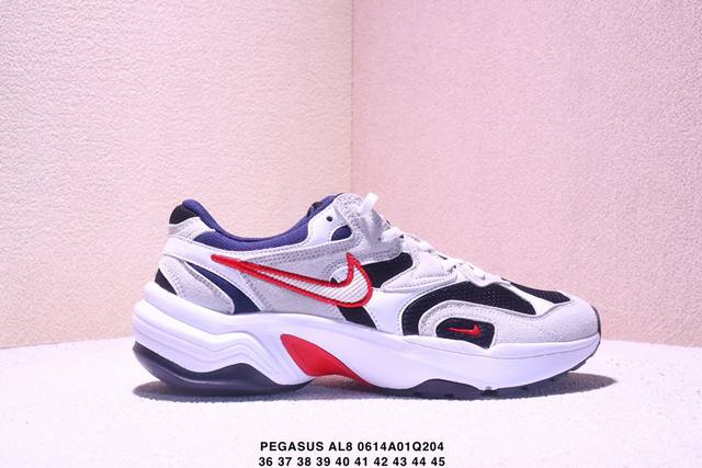 真标耐克Nk Air Pegasus Al8舒适百搭耐磨透气低帮跑步鞋时尚厚底老爹鞋 专为跑者打造的熟悉弹力脚感再度回归 助你攻克各种目标 再不然 也能为你增添