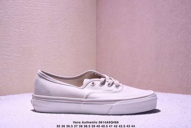 Vans万斯 Authentic夏季经典鞋型学生小白鞋帆布鞋。炎炎夏日来上一双温柔的冰淇淋配色帆布鞋，简约、大气，旅游出行打卡拍照必备！ 货号:Vn000Bw5