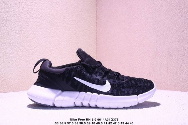 公司级Nike Free Rn 5.0 Next Nature 5.0赤足环保系列针织轻便透气袜套式休闲运动慢跑鞋 货号:Cz1884-101 尺码：36 36