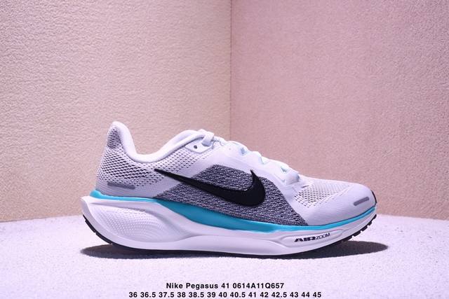 Nike 耐克 原楦原纸版数据开发，采用全新热熔工艺组合双层超轻透气网织布鞋面材质，内里嵌入定型海绵，全掌型 Reactx 泡绵中底，外置防滑耐磨橡胶底片颠覆式