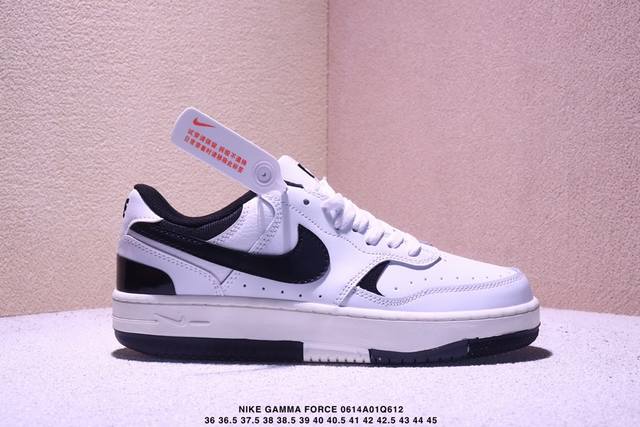 耐克W Nike Gamma Force兼顾舒适脚感和出众风范，演绎匠心之作。结构性的支撑贴合感结合复古篮球设计，塑就场外全明星风范。 货号：Fq2766- 尺