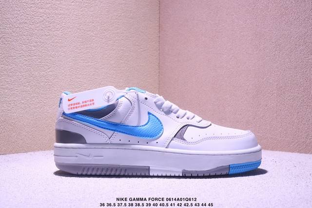 耐克W Nike Gamma Force兼顾舒适脚感和出众风范，演绎匠心之作。结构性的支撑贴合感结合复古篮球设计，塑就场外全明星风范。 货号：Fq2766- 尺