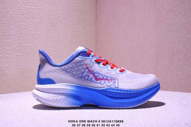 公司级Hoka One One Mach 6 低帮专业越野跑步鞋 实拍首发 相较于前几代Mafate包裹感更好 跟其他系列比起来更加舒适 鞋底防滑性能在下坡的石