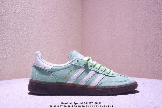 公司级Adidas Handball Spezial 官方正确版本 阿迪达斯经典款 复古休闲板鞋 全鞋采用反毛皮制作 牛筋耐磨大底 承载青春情怀的板鞋 经典三条