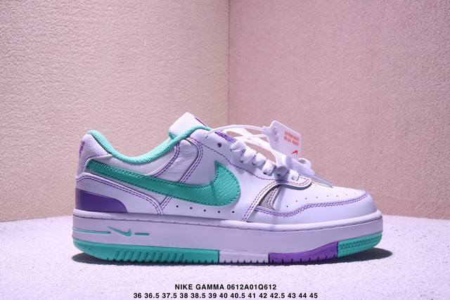 耐克W Nike Gamma Force兼顾舒适脚感和出众风范，演绎匠心之作。结构性的支撑贴合感结合复古篮球设计，塑就场外全明星风范。 货号：Fq2766- 尺