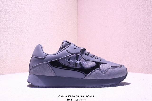 Calvin Klein 卡文克莱 街头 低帮 运动潮流 复古 板鞋 Calvin Klein Jeans 24秋冬男女Ck牛皮革拼接印花休闲运动阿甘鞋简约百搭