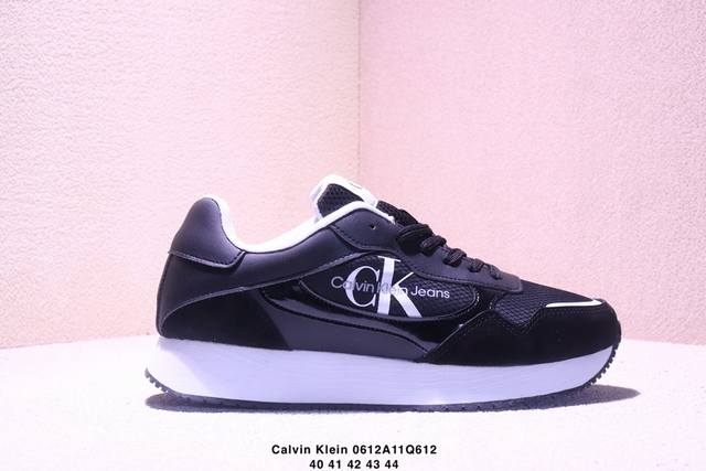 Calvin Klein 卡文克莱 街头 低帮 运动潮流 复古 板鞋 Calvin Klein Jeans 24秋冬男女Ck牛皮革拼接印花休闲运动阿甘鞋简约百搭