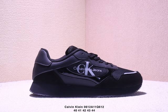 Calvin Klein 卡文克莱 街头 低帮 运动潮流 复古 板鞋 Calvin Klein Jeans 24秋冬男女Ck牛皮革拼接印花休闲运动阿甘鞋简约百搭