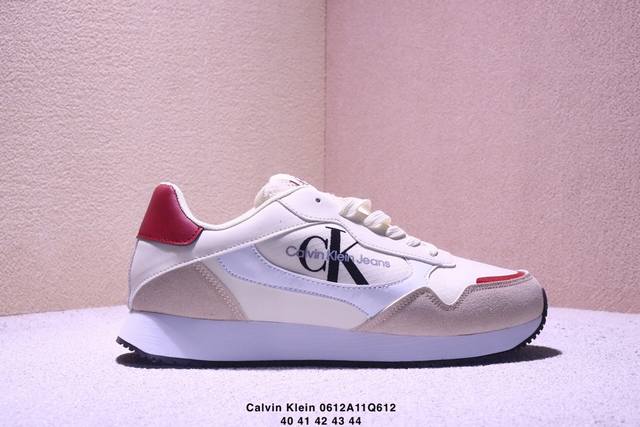 Calvin Klein 卡文克莱 街头 低帮 运动潮流 复古 板鞋 Calvin Klein Jeans 24秋冬男女Ck牛皮革拼接印花休闲运动阿甘鞋简约百搭