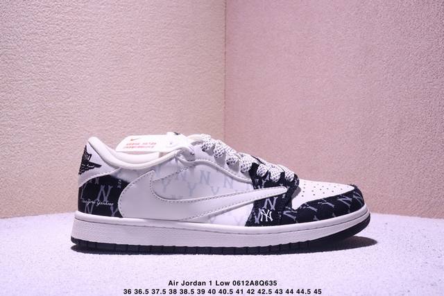 Travis Scott X Fragment Design X Jordan Air Jordan 1 Low Og Sp Mlb联名 “Ny黑印花” 多方联