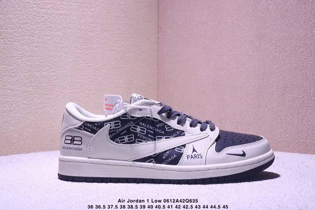海外爆款限量发售！Travis Scott X Fragment Design X Jordan Air Jordan 1 Low Og Sp “巴黎世家联名