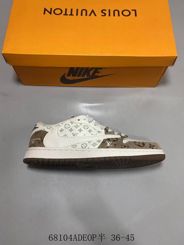 乔丹Air Jordan 1 Low Aj1 乔1低帮复古文化休闲运动篮球鞋倒勾 货号 Sj2068-102 68104Adeop半 36-45