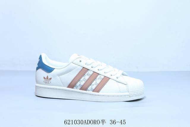 阿迪达斯Adidas Originals Superstar防滑耐磨轻便透气 低帮 贝壳头板鞋 货号 Jy8907 6 30Adoro半 36-45