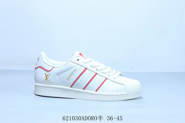 阿迪达斯Adidas Originals Superstar防滑耐磨轻便透气 低帮 贝壳头板鞋 货号 Jy8907 6 30Adoro半 36-45
