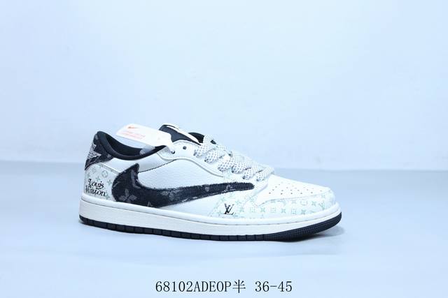 乔丹Air Jordan 1 Low Aj1 乔1低帮复古文化休闲运动篮球鞋倒勾 货号 Sj2068-005 68102Adeop半 36-45