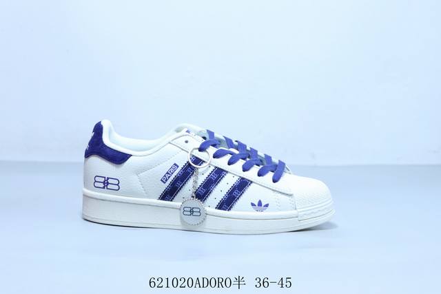 阿迪达斯Adidas Originals Superstar防滑耐磨轻便透气 低帮 贝壳头板鞋 货号 Ad8012 6 20Adoro半 36-45