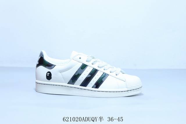 阿迪达斯Adidas Originals Superstar防滑耐磨轻便透气 低帮 贝壳头板鞋 货号 Hs3077 6 20Aduqy半 36-45