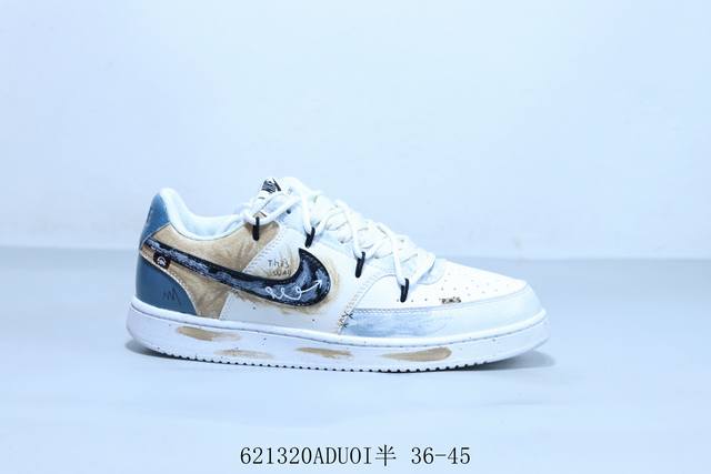 耐克Nk Court Borough Mid Bg 小空军耐克新款校园休闲板鞋 货号 Dh3158-106 621 Aduoi半 36-45