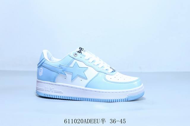 Bape Star To Low 纯原配色 明星同款 经典猿人头 空军 低帮运动休闲板鞋 6 20Adeeu半 36-45