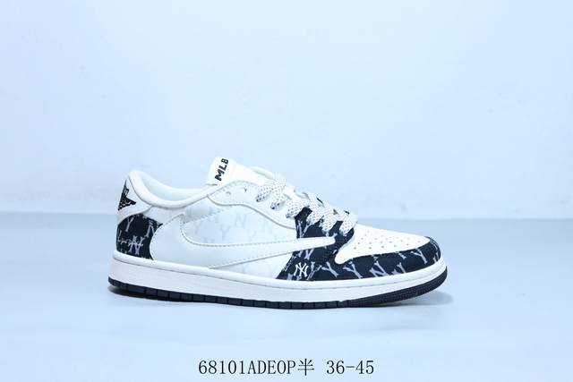 乔丹Air Jordan 1 Low Aj1 乔1低帮复古文化休闲运动篮球鞋倒勾 货号 Sj2068-105 68101Adeop半 36-45