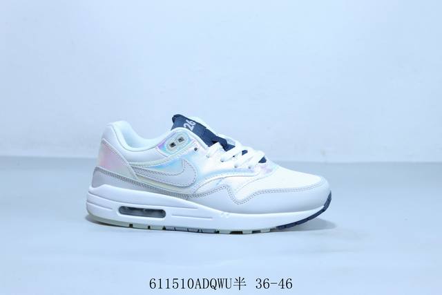 耐克 Nike Air Max 1 Sp Heavy 小气垫 白炫彩 复古休闲跑步鞋 611510Adqwu半 36-46