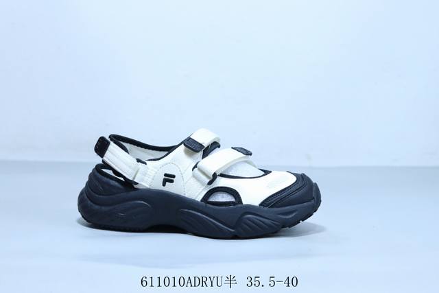 Fila Fusion斐乐潮牌 Conch防滑耐磨运动凉鞋女款 简单大方的造型设计给人以随性休闲的时尚格调，穿着舒适轻便，满足日常个性穿搭 6 10Adryu半
