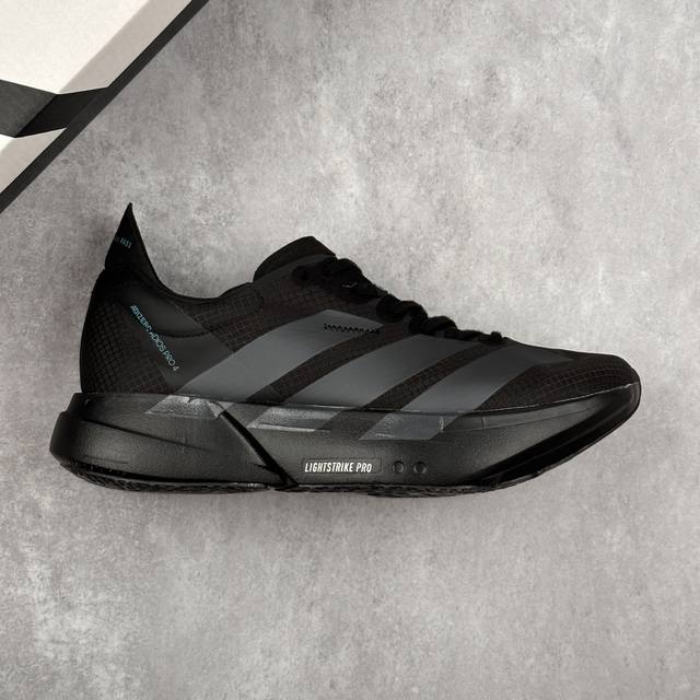 本地 核心私 公司级Adidas Adizero Adios Pro 4 M马拉松飞线贾卡轻质透气休闲运动跑步鞋 采用双层透气网纱 Flywire动态飞线绑缚鞋
