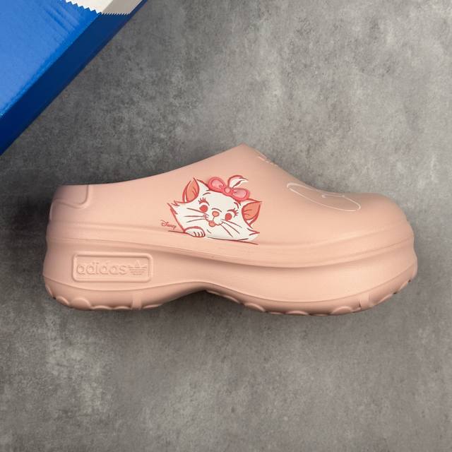 本地 核心私 阿迪达斯 Adidas Originals Adifom Stan Smith Mule 猫咪 涂鸦 立体蝴蝶结防滑耐磨轻便运动凉鞋穆勒厨师鞋 轻