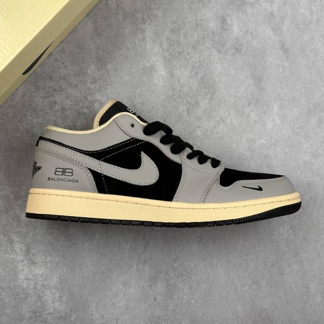 本地 核心私 公司级Nike Air Jordan 1 Low Aj1乔1 Balenciaga 联名 低帮休闲板鞋 市场唯一独家头层皮打造 原鞋原档案开发 原