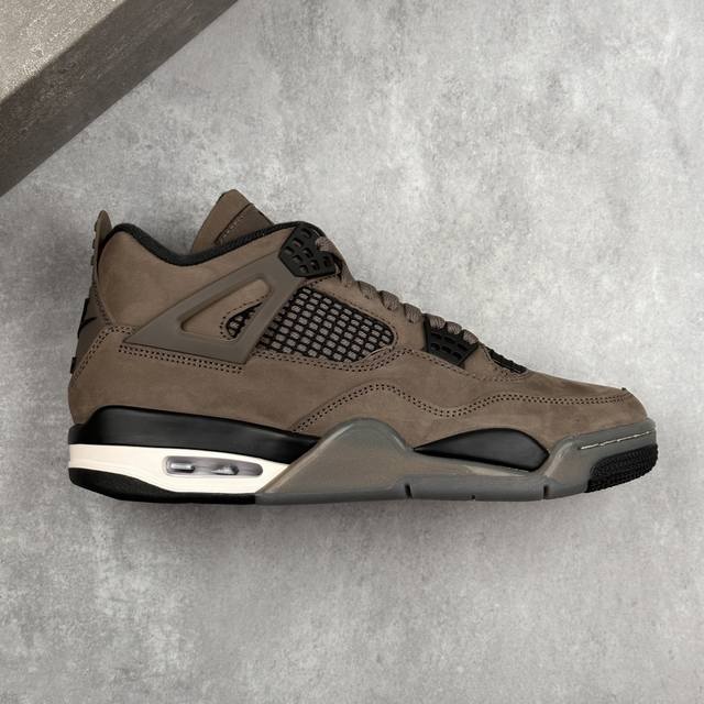本地 核心私 Air Jordan 4 Retro Cave Stone Aj4 乔4摩卡 中帮复古休闲运动文化篮球鞋 #鞋身以Ts标志性的大地色为主色调，通体
