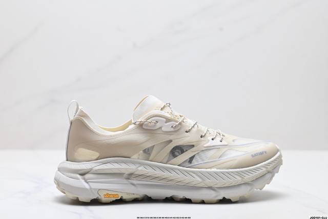 公司级Satisfy X Hoka Running Mafate Trail 全新配色 网面透气 运动鞋 此球鞋继承了Hoka的经典越野鞋型Mafate Spe