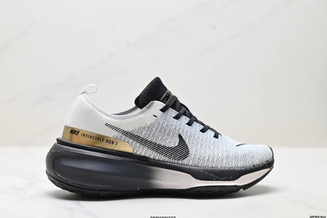 真标耐克Nike Zoomx Invincible Run Fk3 短跑马拉松系带系列轻量休闲运动慢跑鞋 货号:Ib2756-100 尺码:39 40 40.5