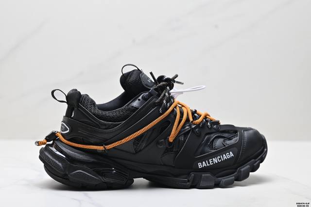 公司级Balenciaga巴黎世家 Track Trail 圆头系带 低帮复古老爹鞋 户外概念复古老爹鞋 老牌大厂Ok版本出品 专柜同步包装 原装大盒 细节精准