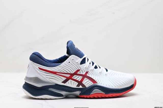 公司级Asics Court Ff 2 Novak Clay 亚瑟士 耐磨透气 低帮专业网球鞋 适用于所有球场的网球鞋 主要是硬地球场 追求日常练习的耐用性和反