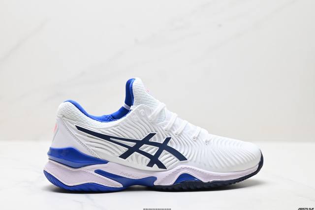公司级Asics Court Ff 2 Novak Clay 亚瑟士 耐磨透气 低帮专业网球鞋 适用于所有球场的网球鞋 主要是硬地球场 追求日常练习的耐用性和反
